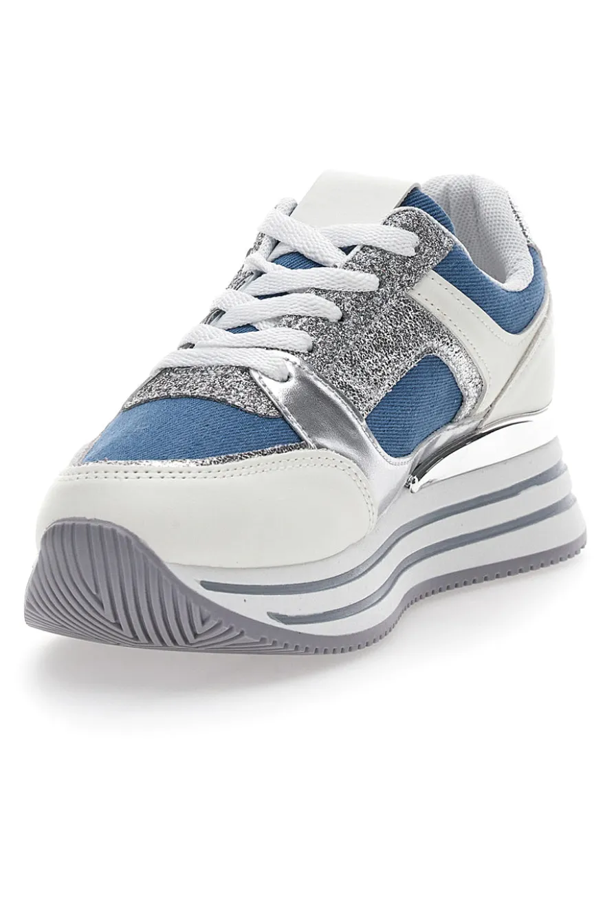 Sneakers Bianche con Platform Prima Riga 428