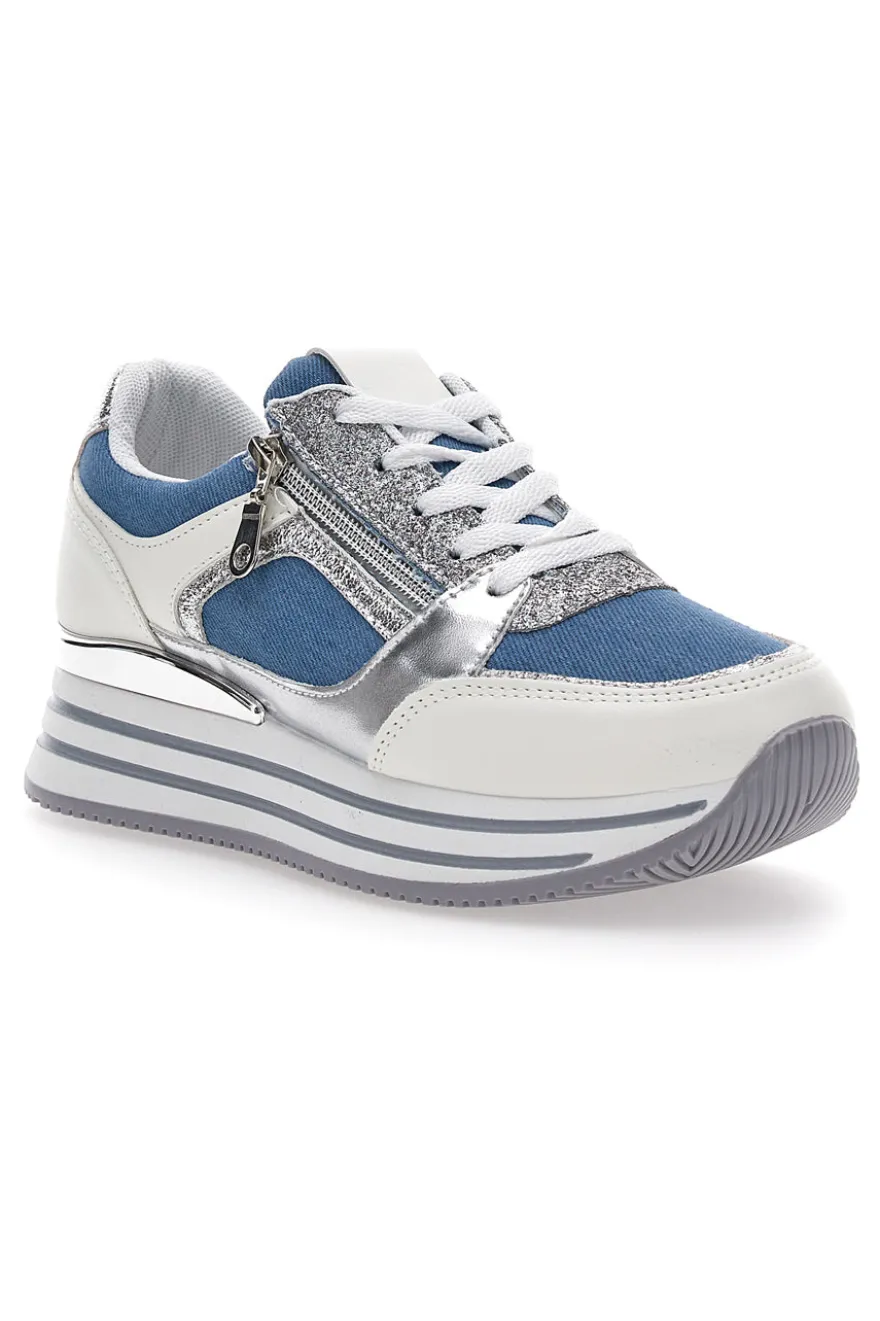 Sneakers Bianche con Platform Prima Riga 428