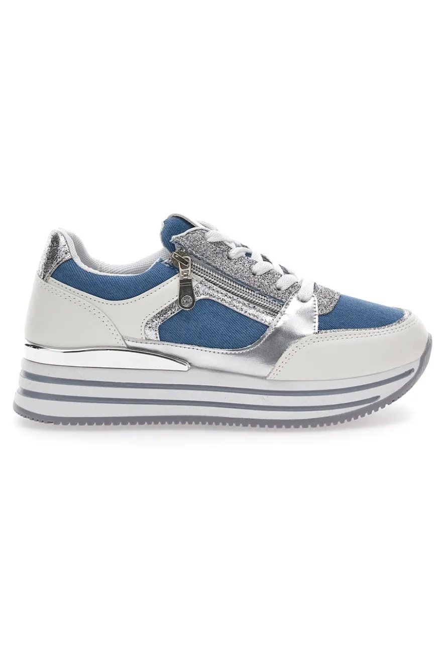Sneakers Bianche con Platform Prima Riga 428