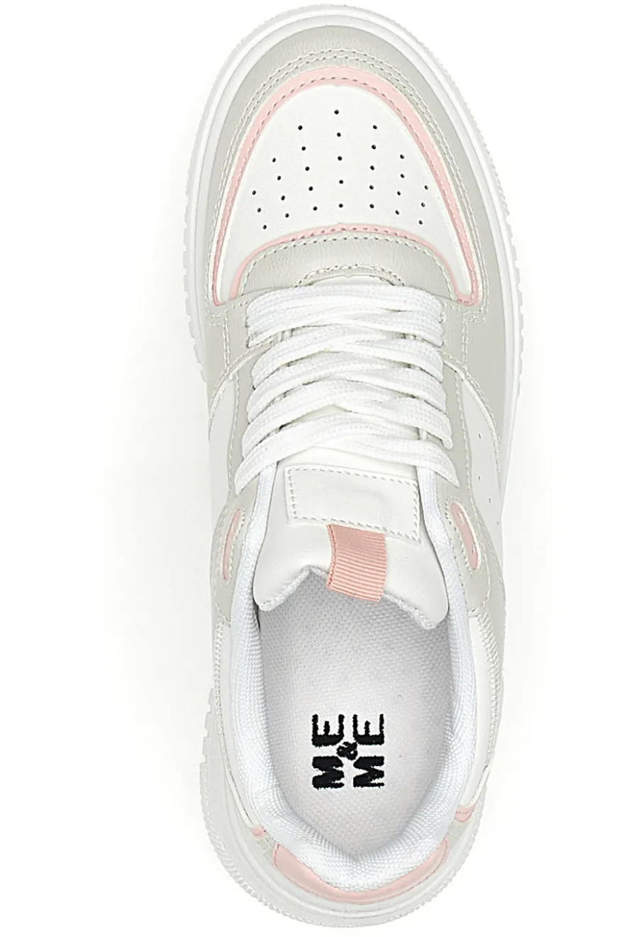Sneakers Bianche con Platform Me & Me 813
