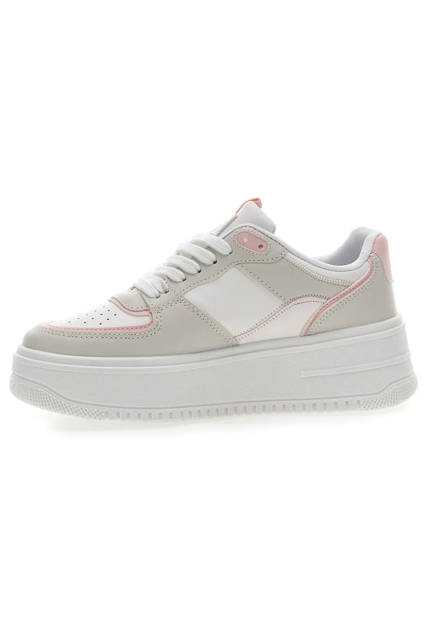 Sneakers Bianche con Platform Me & Me 813