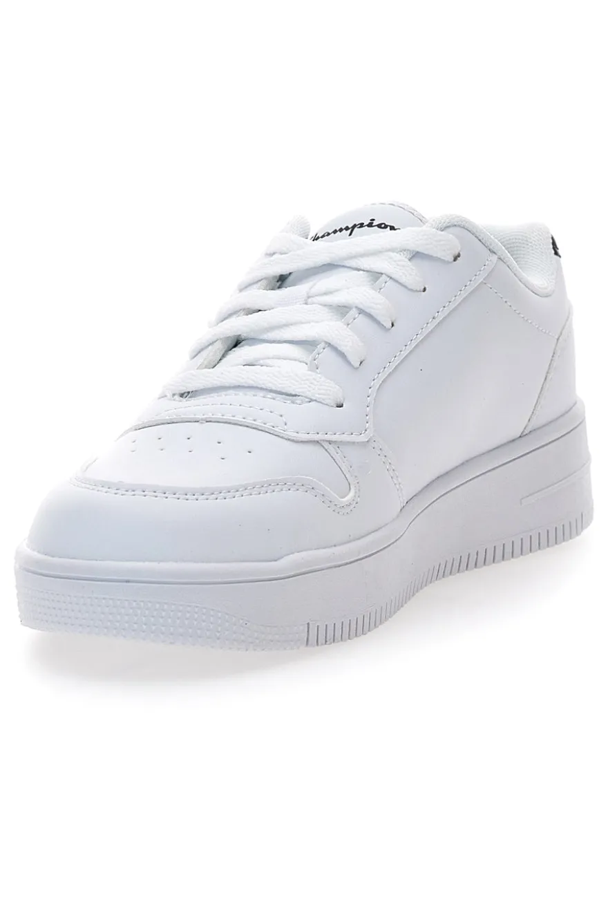 Sneakers bianche con platform e logo glitter Champion RD18 PLATFORM Glitter G GS