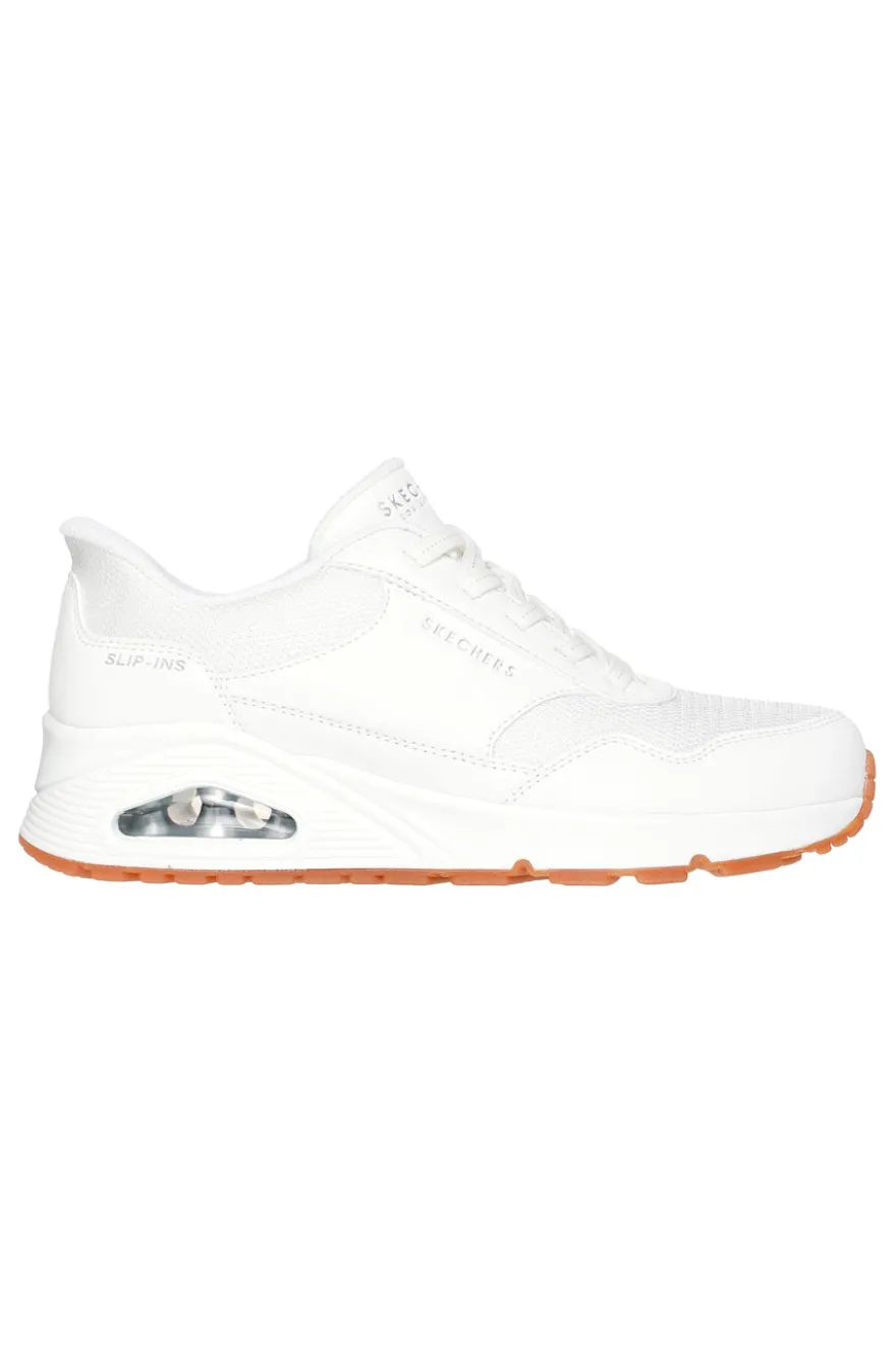 Sneakers Bianche con Platform Skechers Street Hands Free Slip-ins: Uno - Banksia