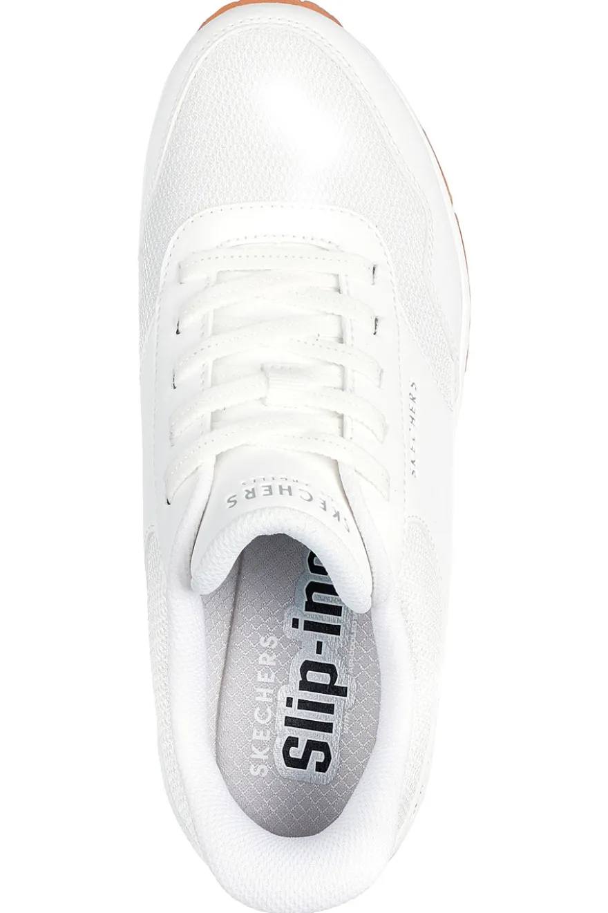 Sneakers Bianche con Platform Skechers Street Hands Free Slip-ins: Uno - Banksia
