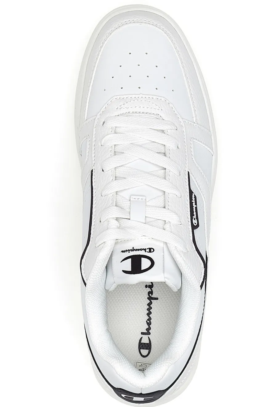 Sneakers bianche con profili neri Champion Clay Evolve