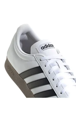 Sneakers bianche con punta rinforzata e strisce nere Adidas VL Court Base