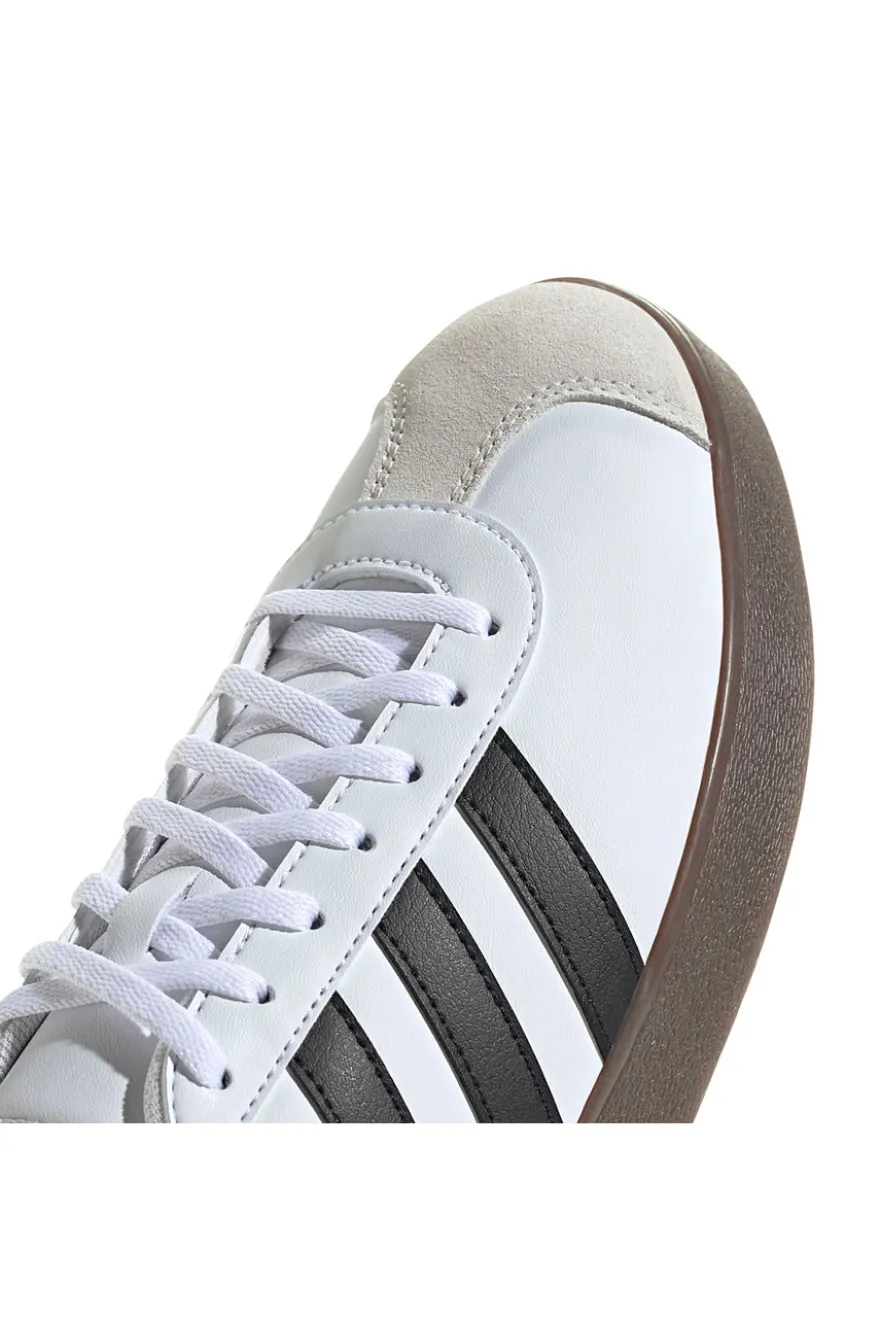 Sneakers bianche con punta rinforzata e strisce nere Adidas VL Court Base