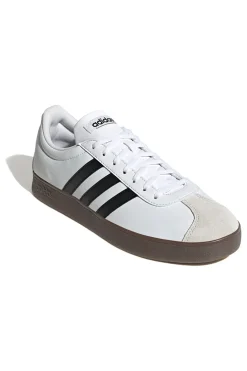 Sneakers bianche con punta rinforzata e strisce nere Adidas VL Court Base