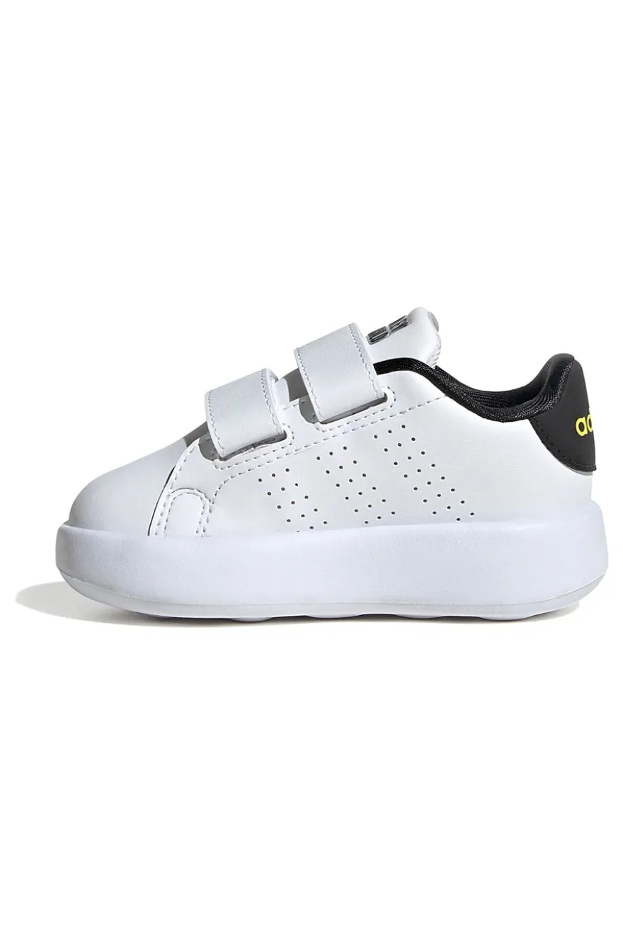 Sneakers bianche con smile e doppio strappo Adidas Advantage Smiley CF I