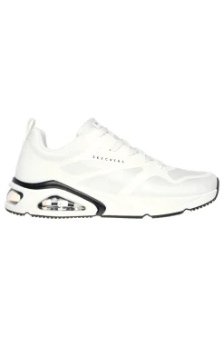 Sneakers Bianche con Soletta Air Cooled Memory Foam SKECHERS Tres-Air Uno - Revolution-Airy