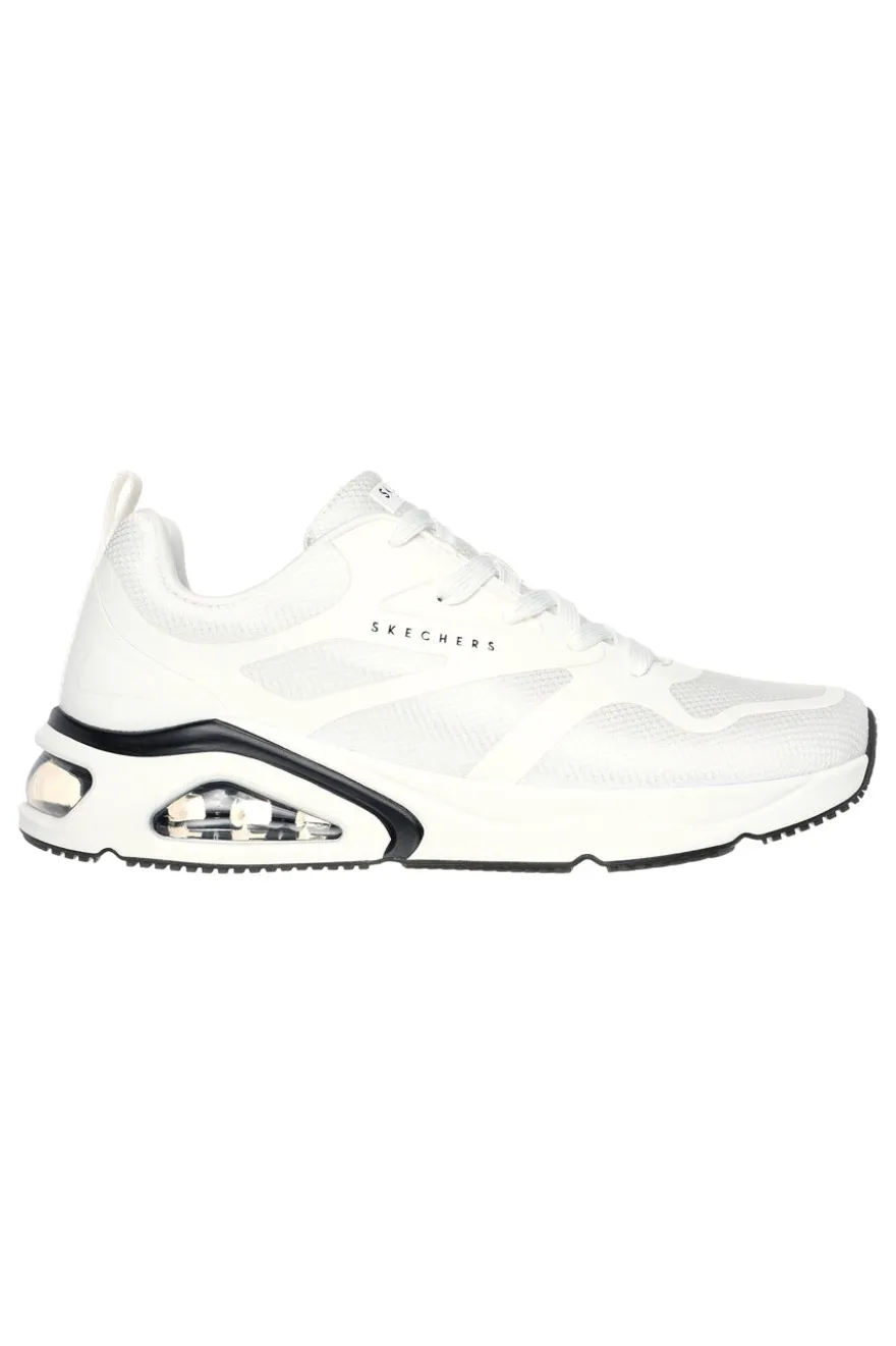 Sneakers Bianche con Soletta Air Cooled Memory Foam SKECHERS Tres-Air Uno - Revolution-Airy