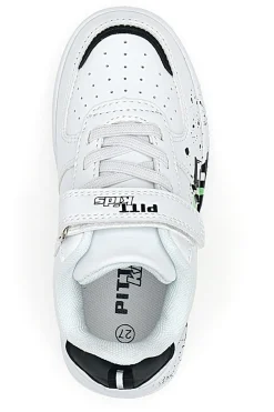 Sneakers bianche con stampa colorata Pitt Kids K22355