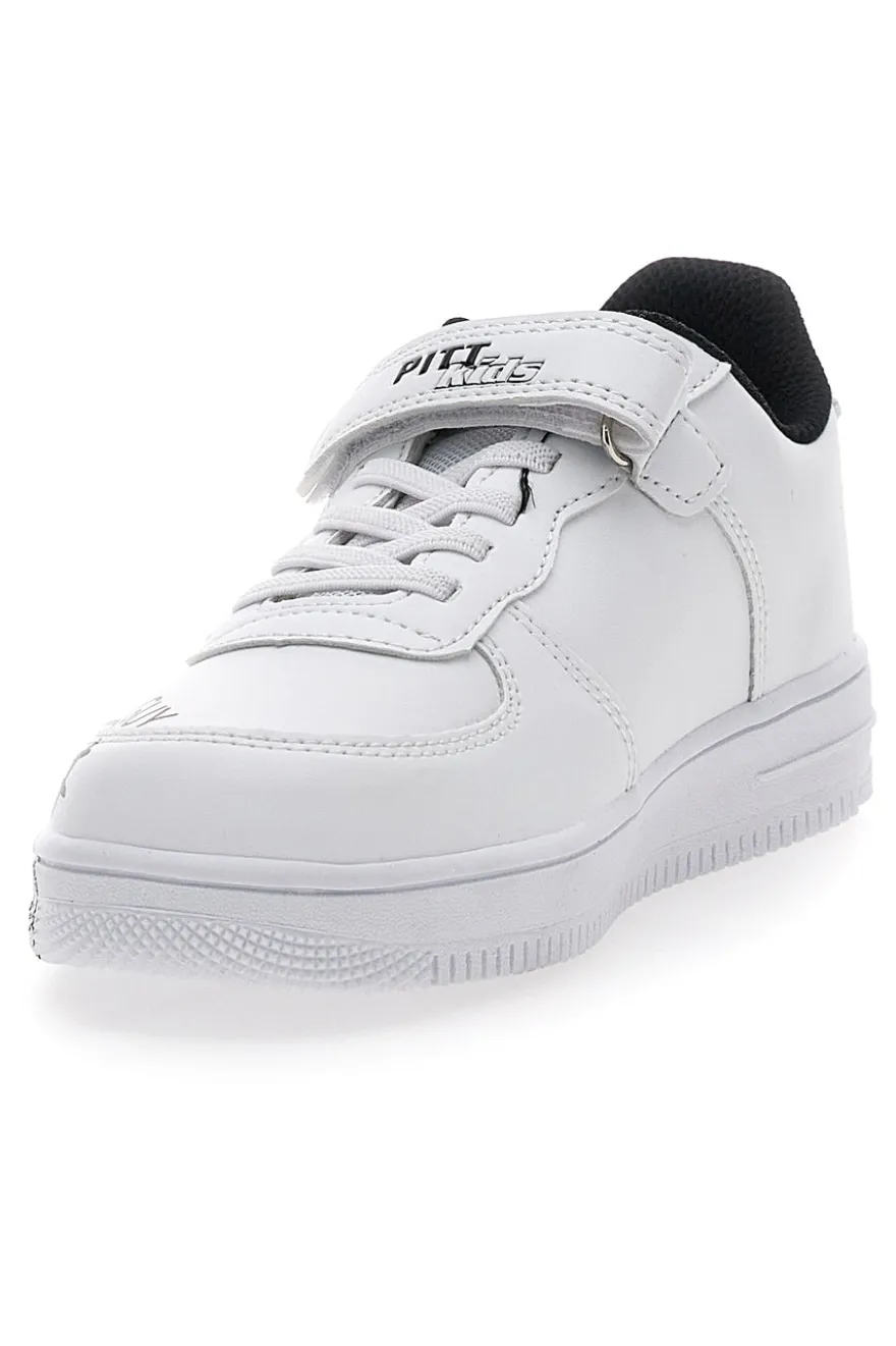 Sneakers bianche con stampa colorata PITT KIDS K191562