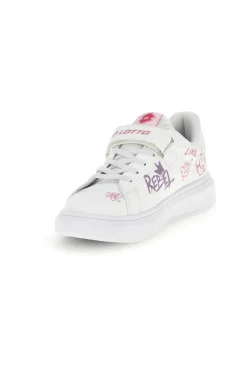 Sneakers bianche con stampa e strappo Lotto Day Princess Amf Prt Cl S