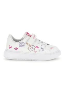 Sneakers bianche con stampa e strappo Lotto Day Princess Amf Prt Cl S