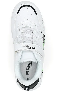 Sneakers bianche con stampa colorata Pitt Kids K22355