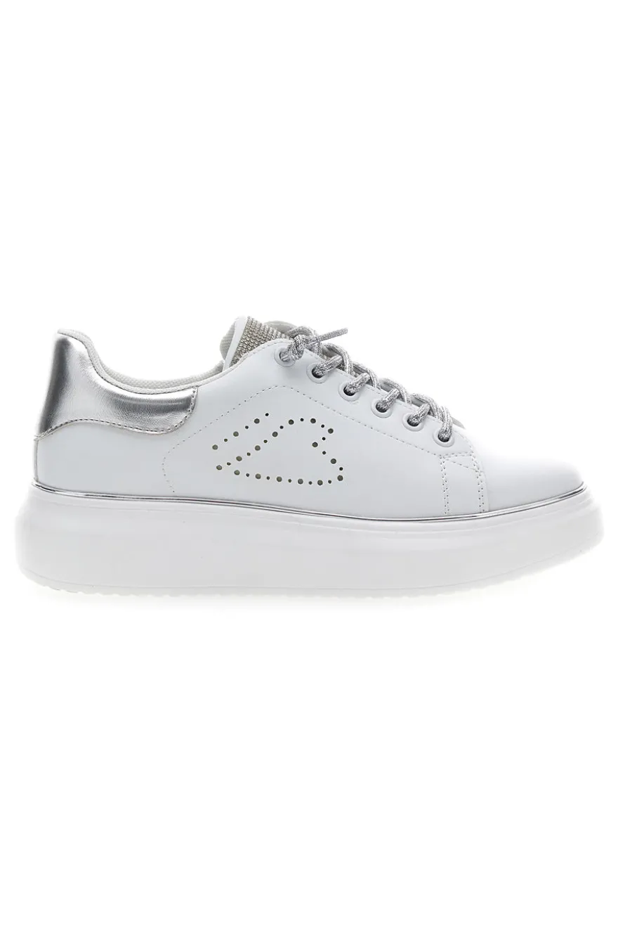 Sneakers bianche con strass ENERGY E86