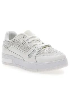 Sneakers Bianche con Strass Me & Me 820