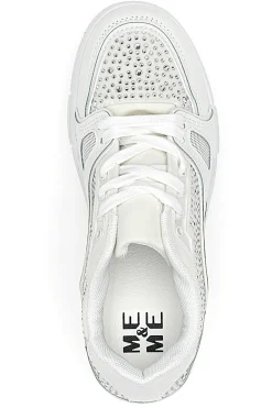 Sneakers Bianche con Strass Me & Me 820