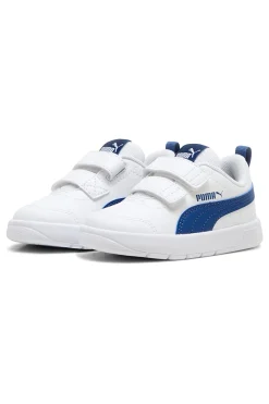 Sneakers bianche con strappo e logo Puma Courtflex v3 v inf