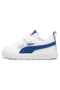 Sneakers bianche con strappo e logo Puma Courtflex v3 v inf