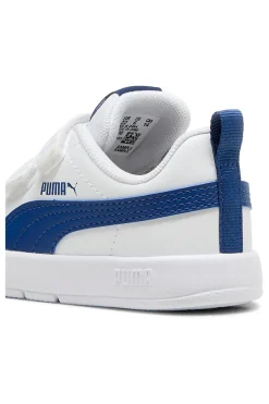 Sneakers bianche con strappo e logo Puma Courtflex v3 v inf