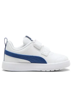 Sneakers bianche con strappo e logo Puma Courtflex v3 v inf