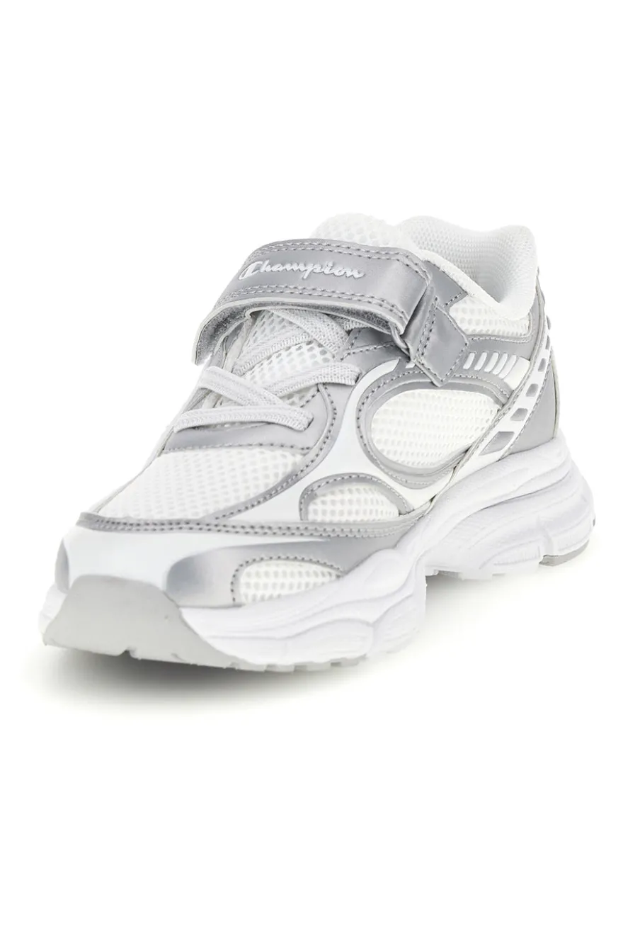 Sneakers bianche con strap e lacci elastici Champion RT25 U PS
