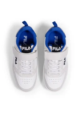 Sneakers Bianche Con Strappo In Velcro Fila Rega Kids