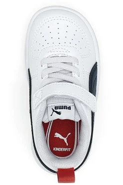Sneakers bianche con strappo e dettagli navy Puma Rickie AC+ Inf