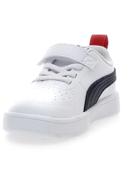 Sneakers bianche con strappo e dettagli navy Puma Rickie AC+ Inf