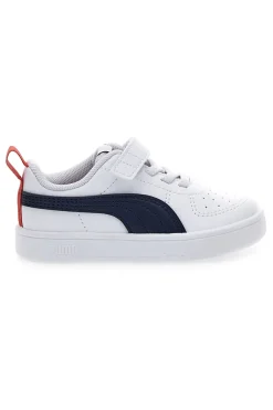 Sneakers bianche con strappo e dettagli navy Puma Rickie AC+ Inf