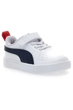 Sneakers bianche con strappo e dettagli navy Puma Rickie AC+ Inf