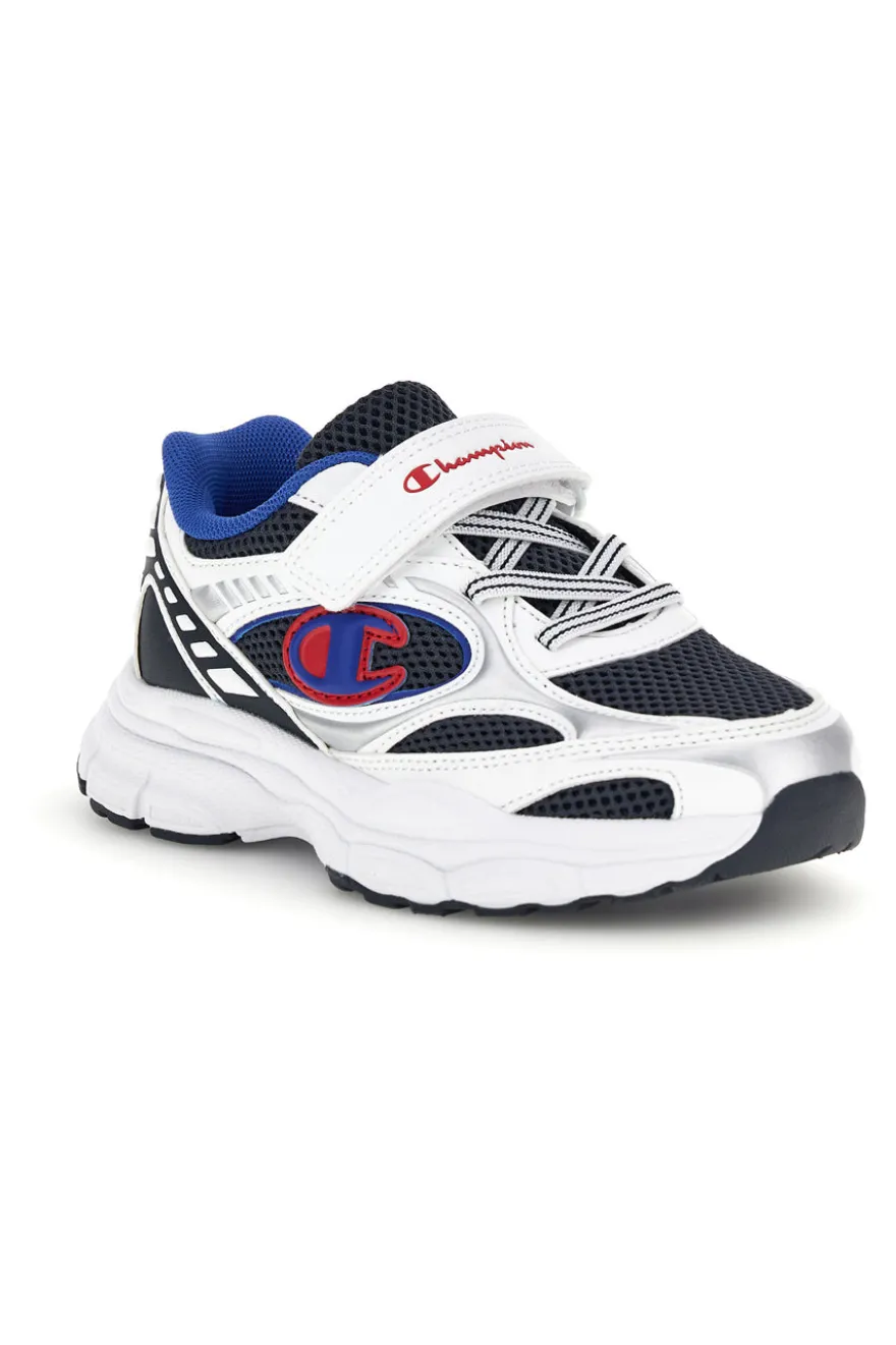 Sneakers bianche con strap e lacci elastici Champion RT25 U PS