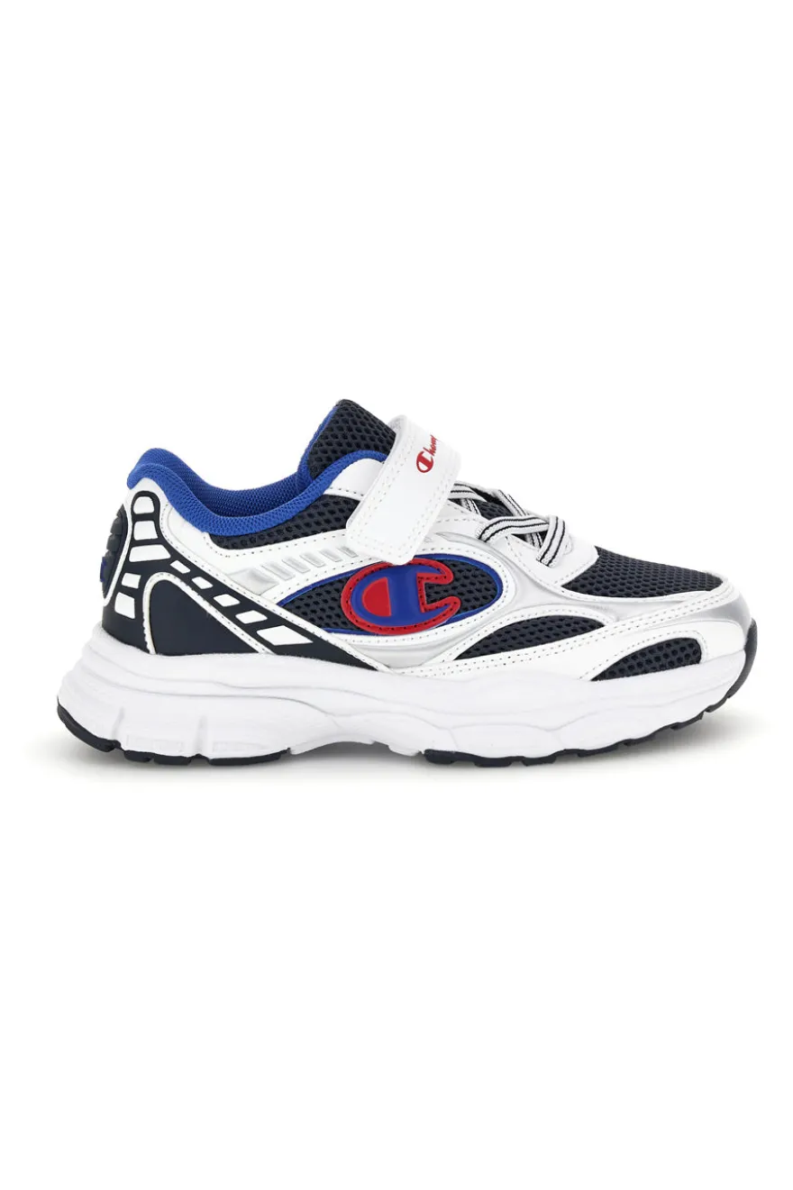 Sneakers bianche con strap e lacci elastici Champion RT25 U PS