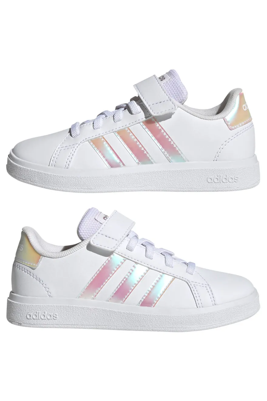 Sneakers Bianche Con Strappo in Velcro Adidas Grand Court 2 El