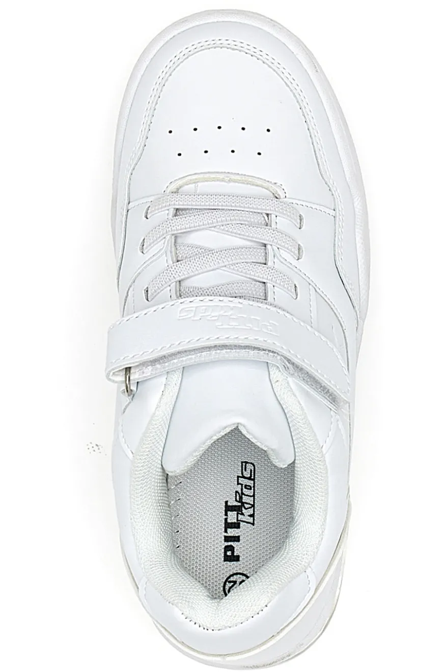 Sneakers bianche con Strappo in Velcro Pitt Kids K22322