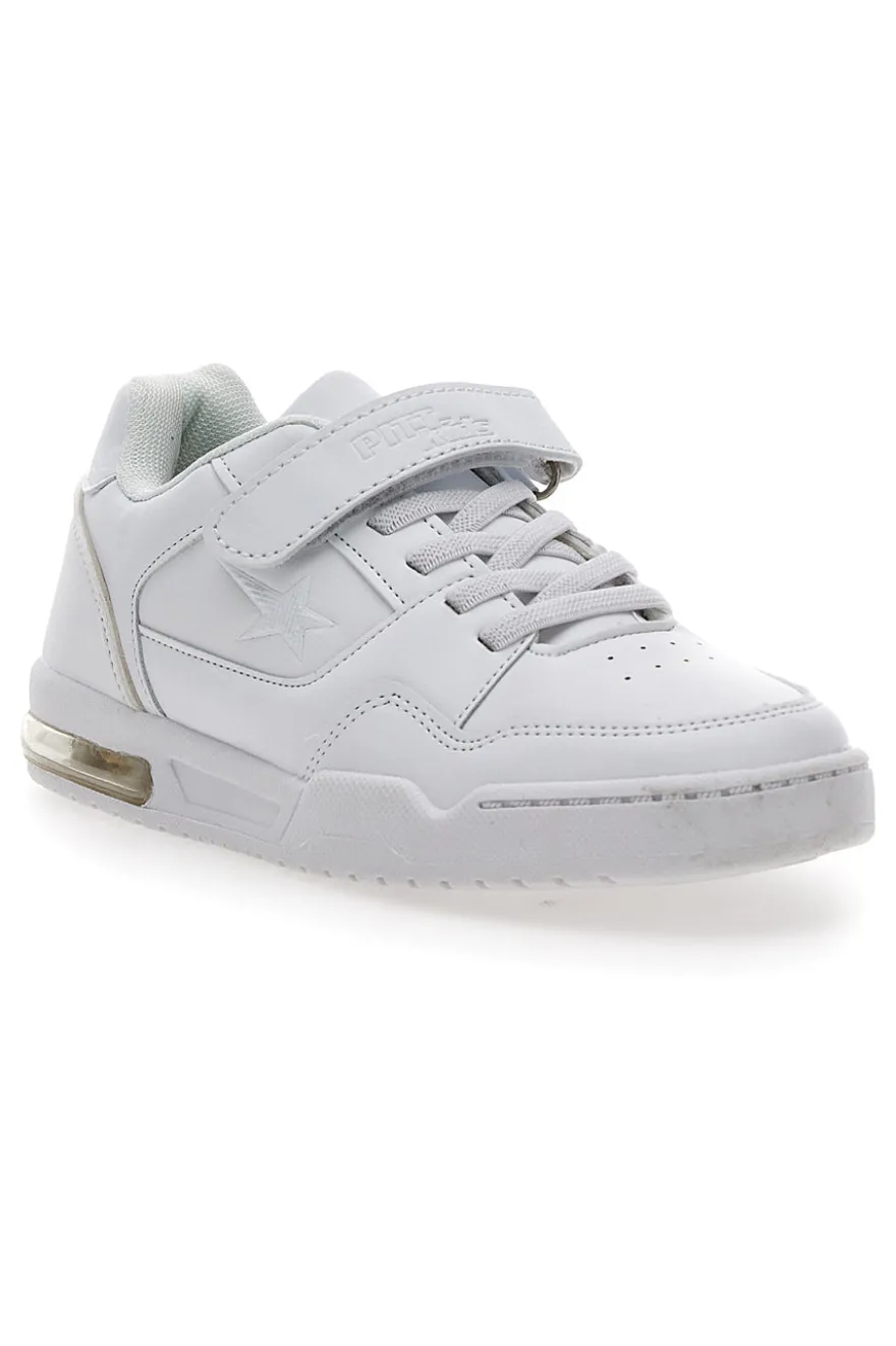 Sneakers bianche con Strappo in Velcro Pitt Kids K22322