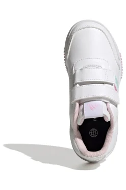 Sneakers Bianche Con Strappi in Velcro Adidas Tensaur Sport 2 CF K