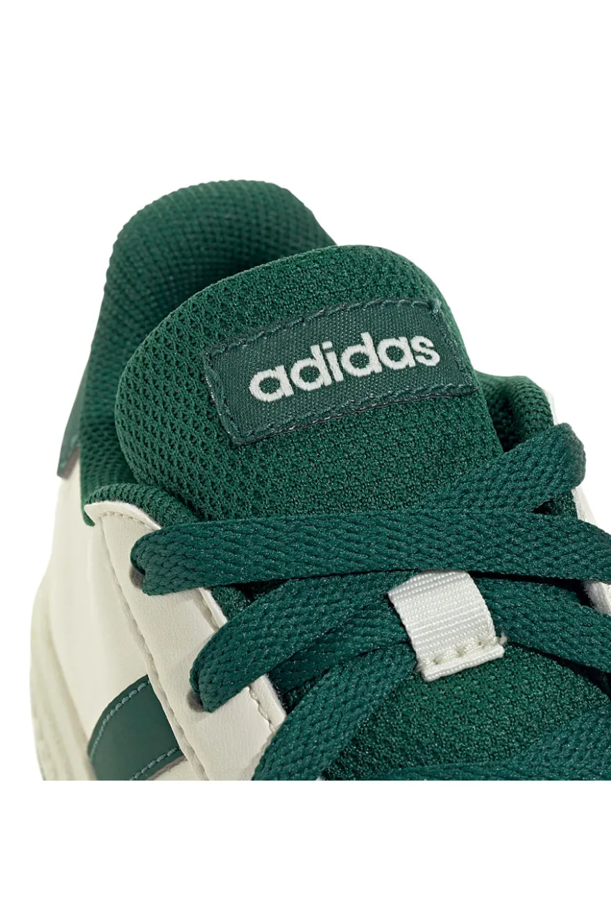 Sneakers bianche con strisce verdi Adidas Grand Court 2 K