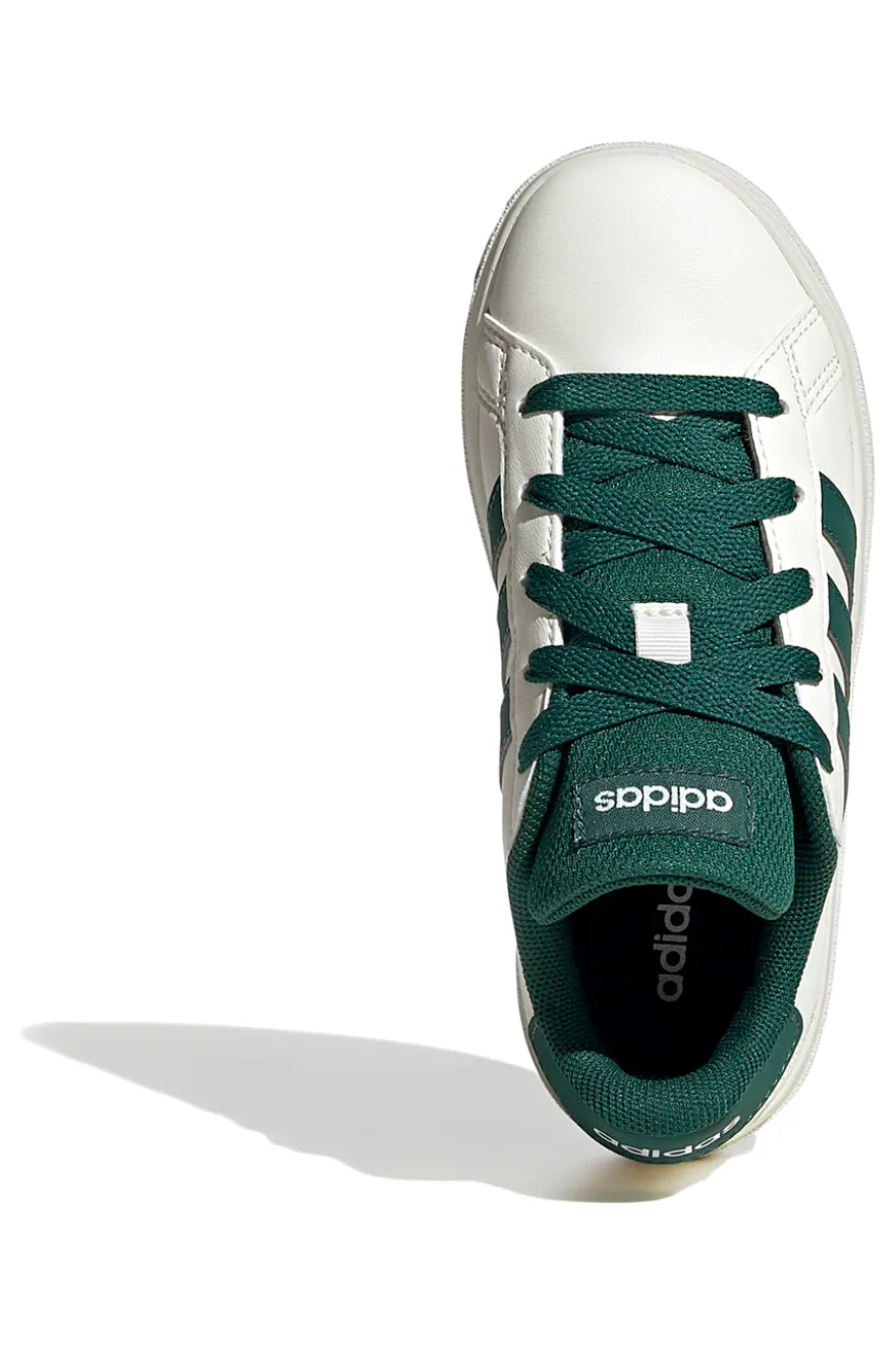 Sneakers bianche con strisce verdi Adidas Grand Court 2 K