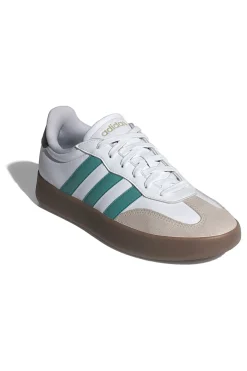 Sneakers bianche con strisce verdi e suola beige Adidas Barreda