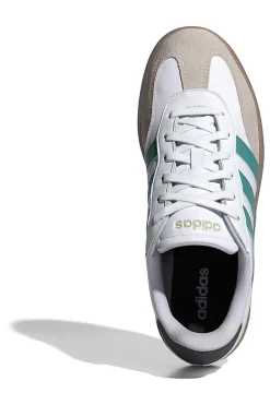 Sneakers bianche con strisce verdi e suola beige Adidas Barreda
