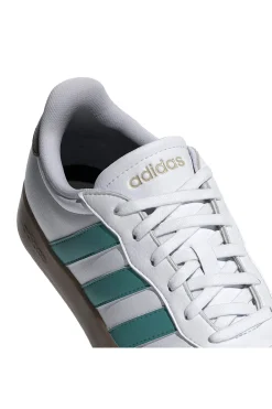 Sneakers bianche con strisce verdi e suola beige Adidas Barreda