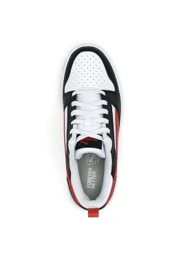 Sneakers Bianche Con Stringa Rossa Laterale Puma Rebound V6 LO JR