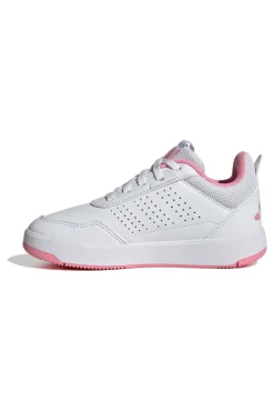 Sneakers bianche con strisce rosa metallizzate e suola antitraccia Adidas Tensaur Sport 3.0 K