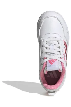 Sneakers bianche con strisce rosa metallizzate e suola antitraccia Adidas Tensaur Sport 3.0 K