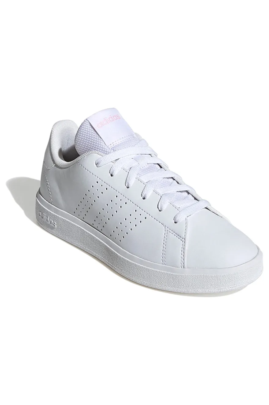 Sneakers bianche con strisce traforate in materiale riciclato Adidas Advantage Base 2