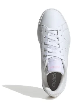 Sneakers bianche con strisce traforate in materiale riciclato Adidas Advantage Base 2