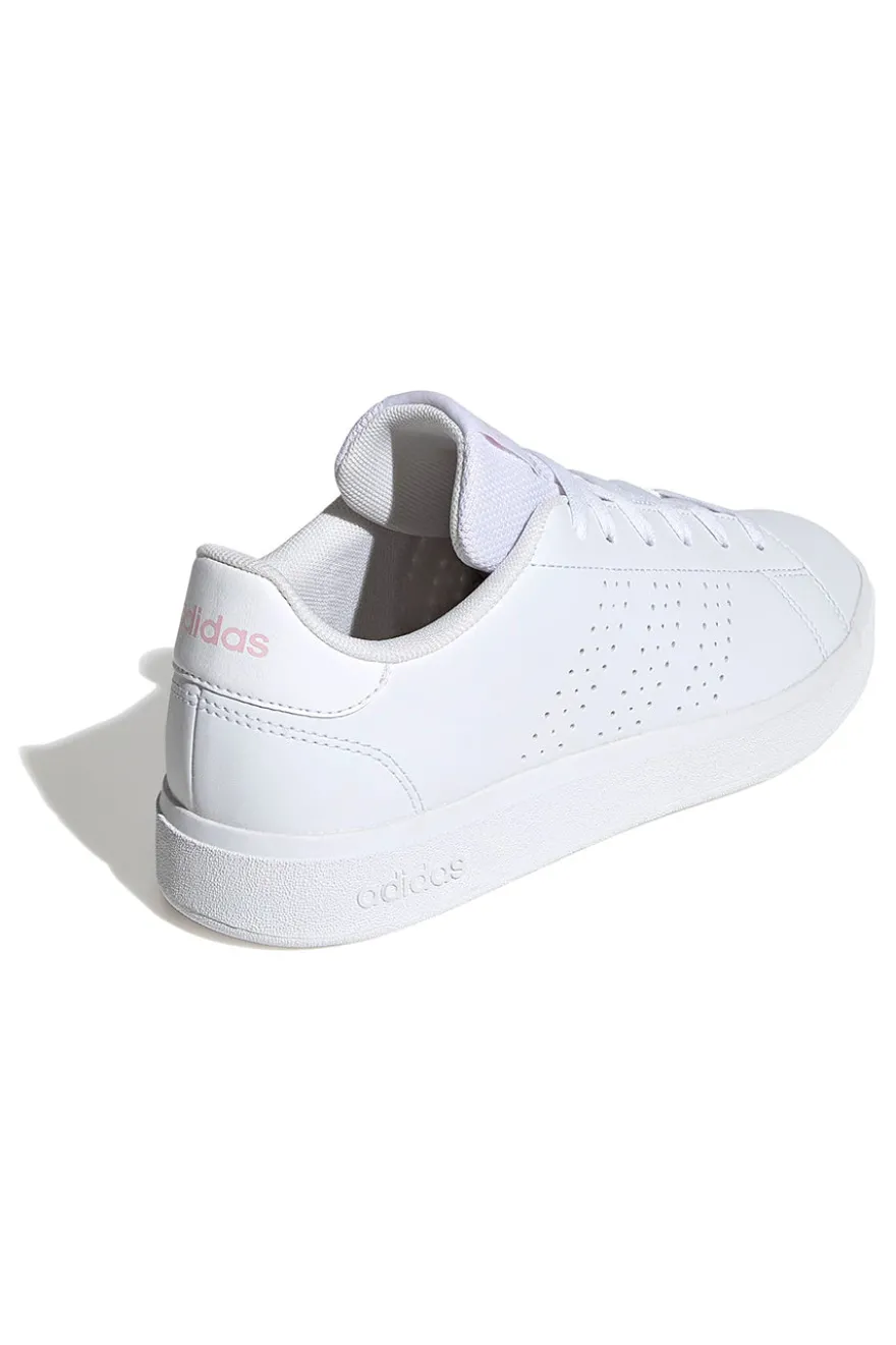 Sneakers bianche con strisce traforate in materiale riciclato Adidas Advantage Base 2